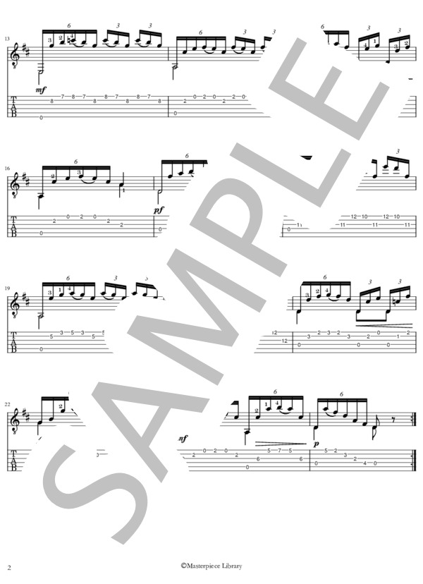 25のエチュードOp.60より第4番(iPad用） (マテオ・カルカッシ) / ギターソロ 初〜中級 - サンプル譜面 4/5