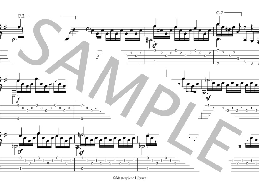 25のエチュードOp.60より第19番（タブレット用） (マテオ・カルカッシ) / ギターソロ 中級 - サンプル譜面 3/5