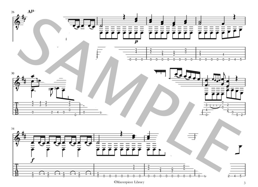 グラン・ソロ(iPad用） (フェルナンド・ソル) / ギターソロ 上級 - サンプル譜面 3/5