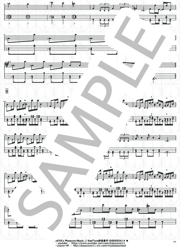 GOUNN【演奏動画有】 (ももいろクローバーZ) / エレキベース 中級 - サンプル譜面 5/5