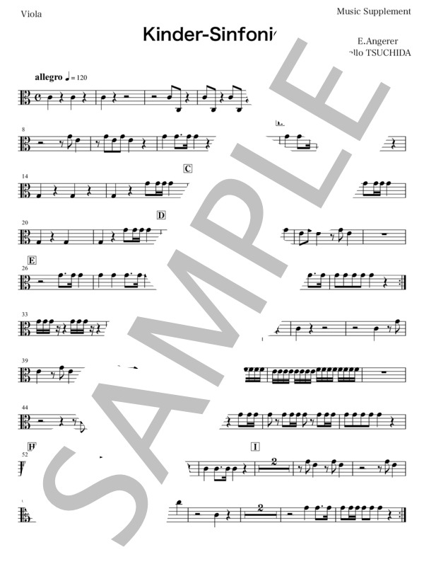 Kinder Synfonie(Va) (エドムンド・アンゲラー) / アンサンブル弦楽 初級 - サンプル譜面 1/3