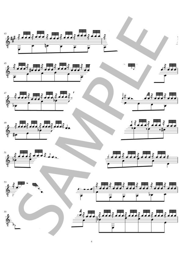 風の中で（ソロ クラシックギター） (椎野 みち子) / ギターソロ 中級 - サンプル譜面 4/5