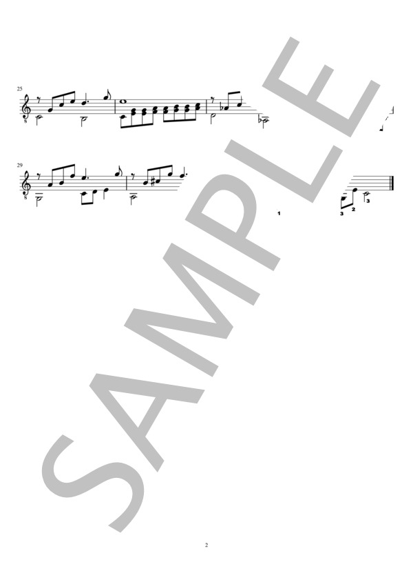 エチュード05(3度と6度と10度）（ソロ クラシックギター） (椎野 みち子) / ギターソロ 中級 - サンプル譜面 2/2