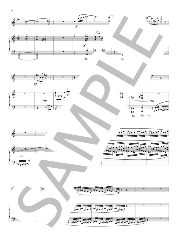 クラリネットとピアノのためのソナタ (福田 陽) / 上級 - サンプル譜面 3/5