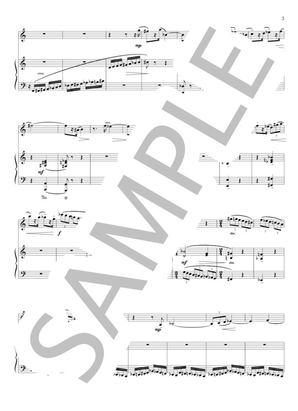 クラリネットとピアノのためのソナタ (福田 陽) / 上級 - サンプル譜面 4/5