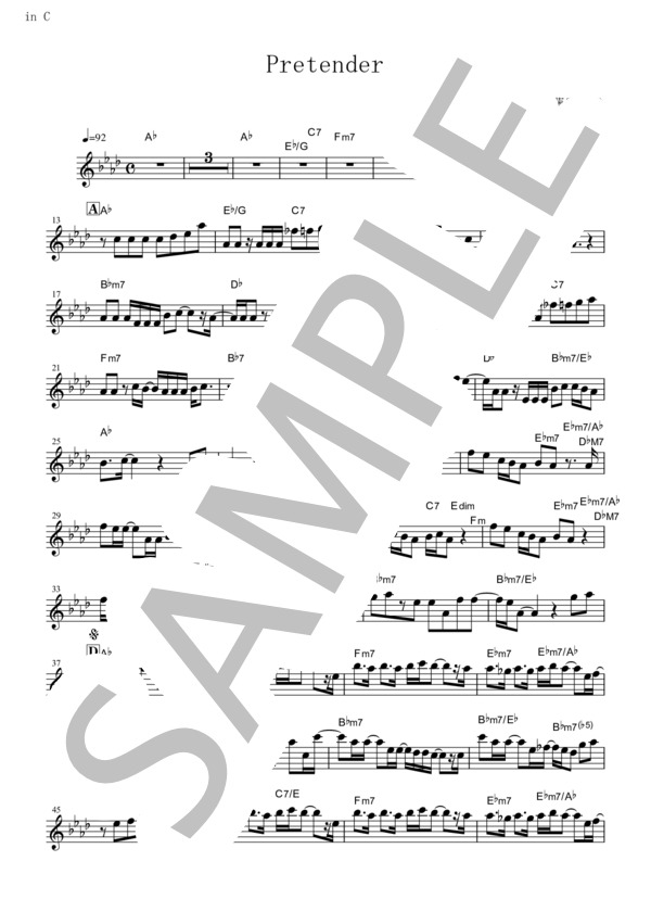 Pretender(in C) (Official髭男dism) / フルート 初〜中級 - サンプル譜面 1/2