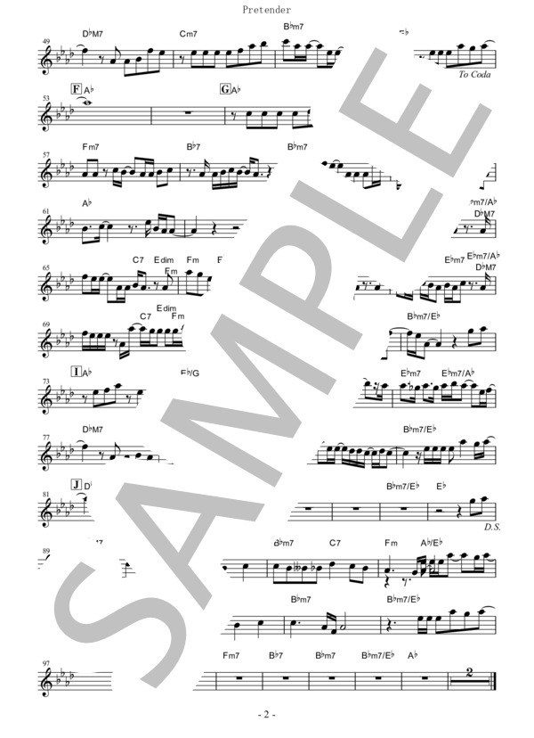 Pretender(in C) (Official髭男dism) / フルート 初〜中級 - サンプル譜面 2/2