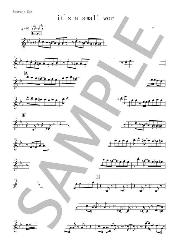 It's a small world(サックス四重奏） (King Gnu) / アンサンブル木管 初〜中級 - サンプル譜面 5/5