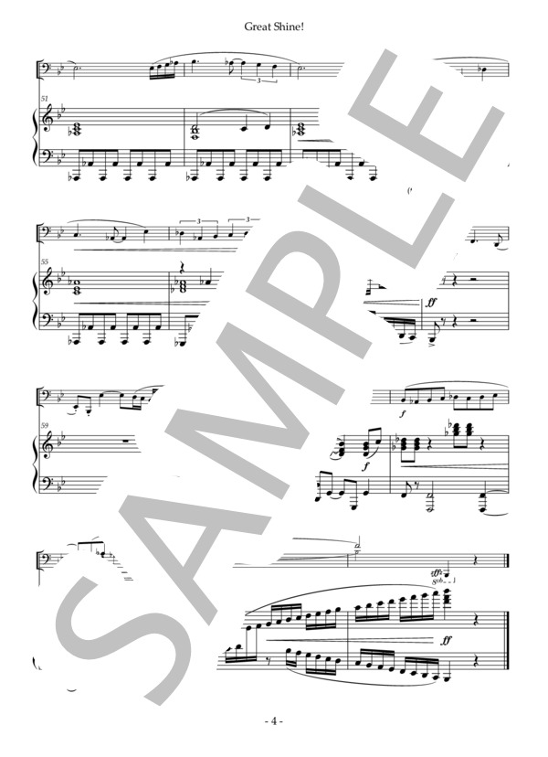 Great Shine!(チューバ・ソロ） (神田 響) / 中〜上級 - サンプル譜面 4/5