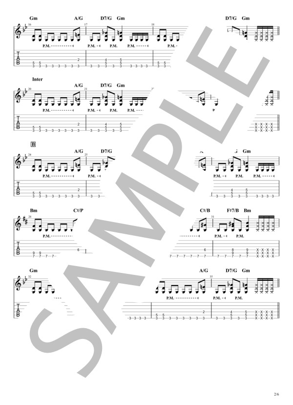 テーマ・オブ・半沢直樹 〜Main Title〜 メタルギターアレンジ rhythm part (豊川 雄也) / エレキギター 中級 - サンプル譜面 2/5