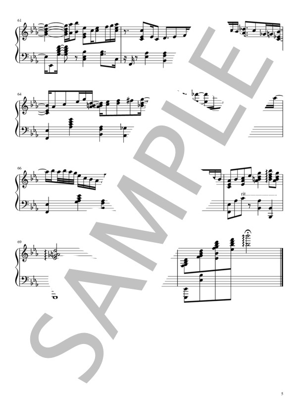 Misty (エロール・ガーナー) / ピアノソロ 中級 - サンプル譜面 5/5