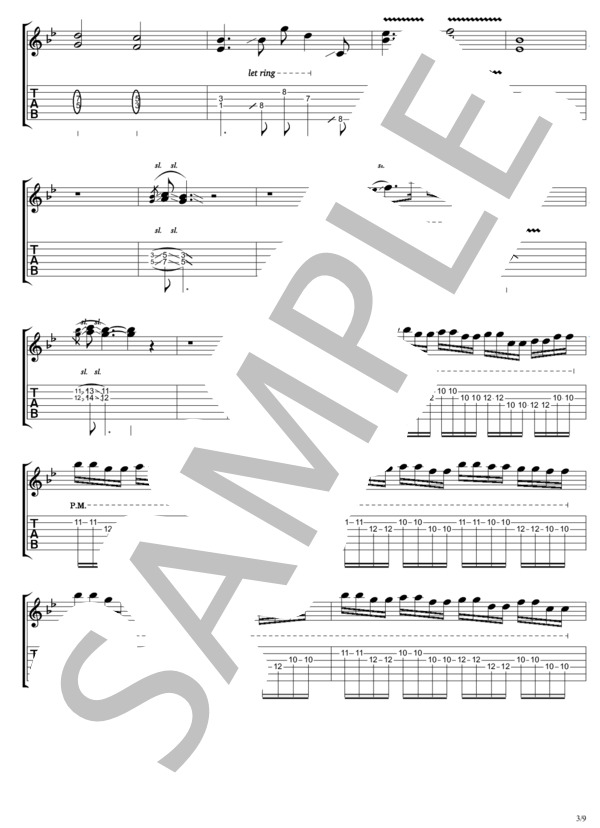 NEVER LET YOU GO -Mixture style- (B'z) / ギターソロ 中級 - サンプル譜面 3/5