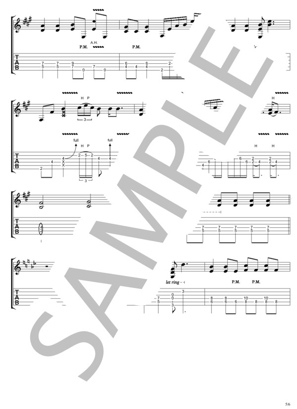 東京 (B'z) / ギターソロ 初〜中級 - サンプル譜面 5/5