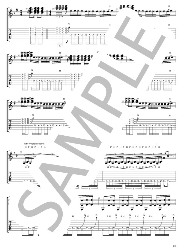 ビリビリ (B'z) / ギターソロ 中〜上級 - サンプル譜面 4/5