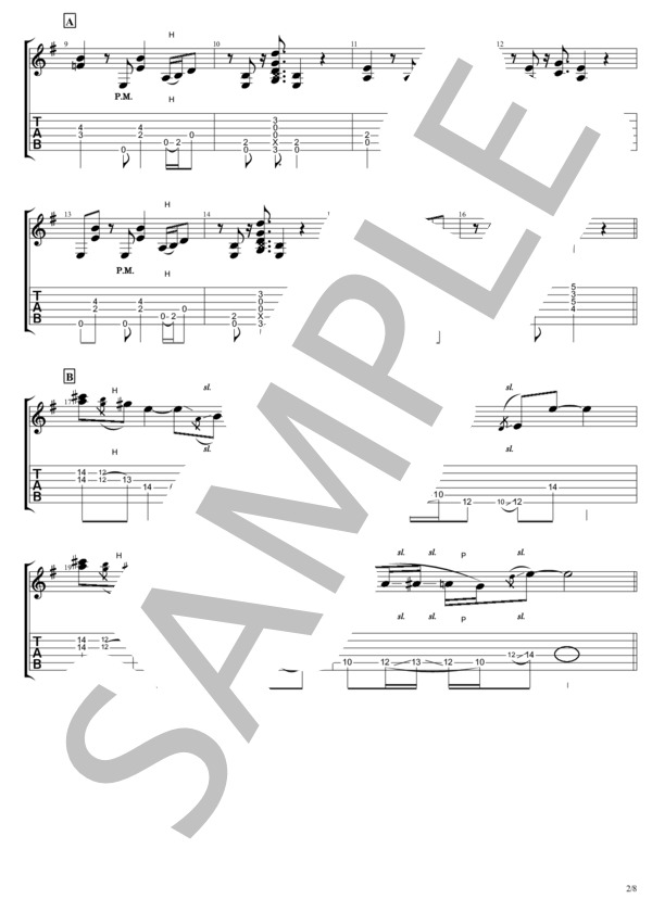 マイニューラブ (B'z) / ギターソロ 中〜上級 - サンプル譜面 2/5