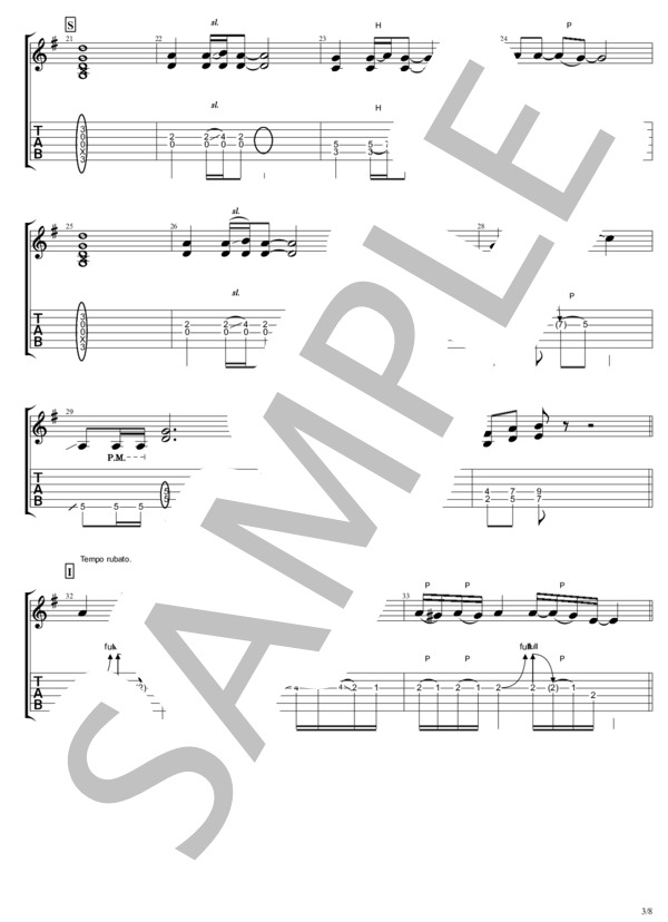 マイニューラブ (B'z) / ギターソロ 中〜上級 - サンプル譜面 3/5