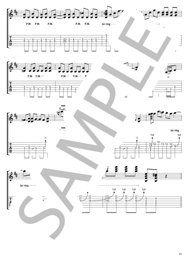 ゴールデンルーキー (B'z) / ギターソロ 中〜上級 - サンプル譜面 4/5
