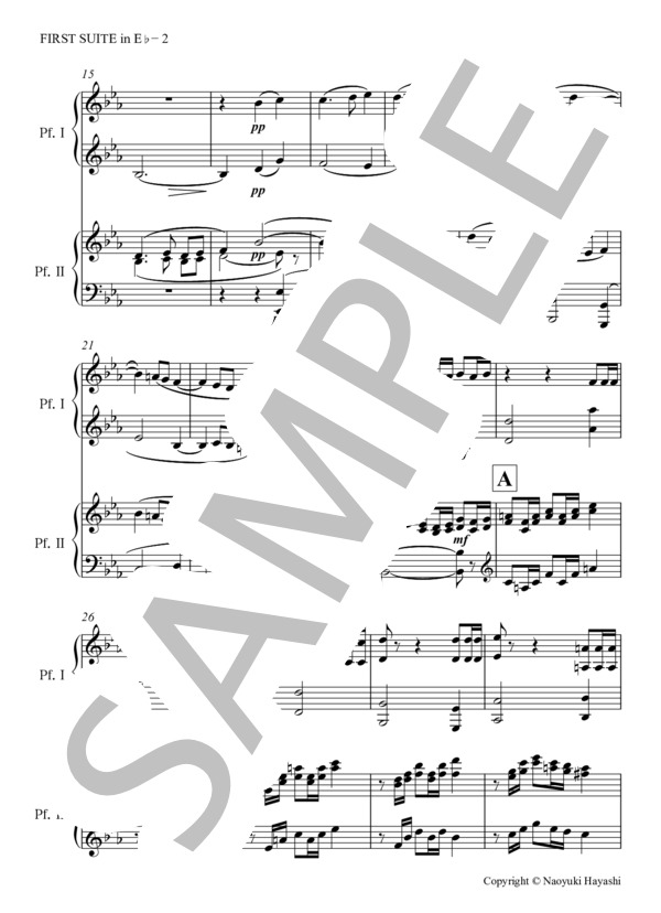 楽譜】吹奏楽のための第一組曲 2台ピアノ編曲版 / グスタフ・ホルスト