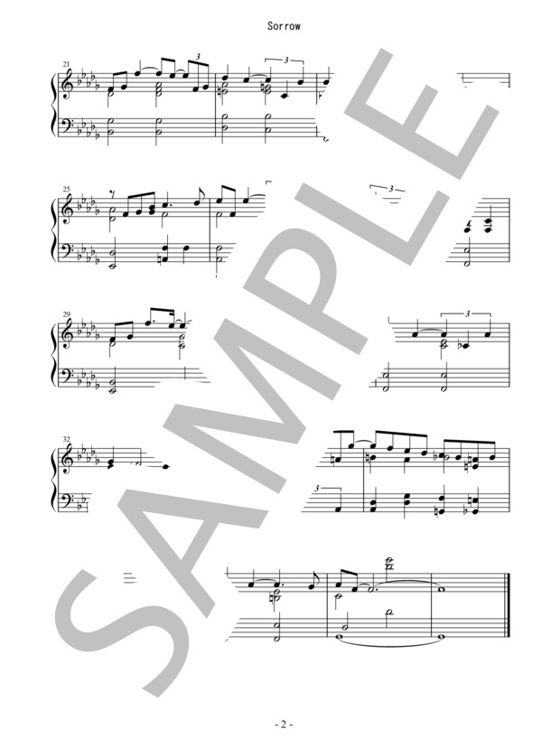 アニメ「ノラガミ」ピアノソロ楽譜集(3曲） (岩崎 琢) / 中級 - サンプル譜面 5/5