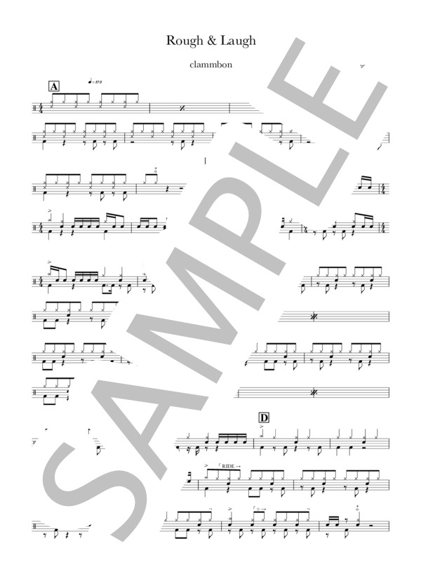 Rough & Laugh (クラムボン) / ドラム 上級 - サンプル譜面 1/5