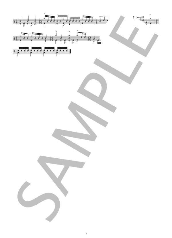 Rough & Laugh (クラムボン) / ドラム 上級 - サンプル譜面 5/5