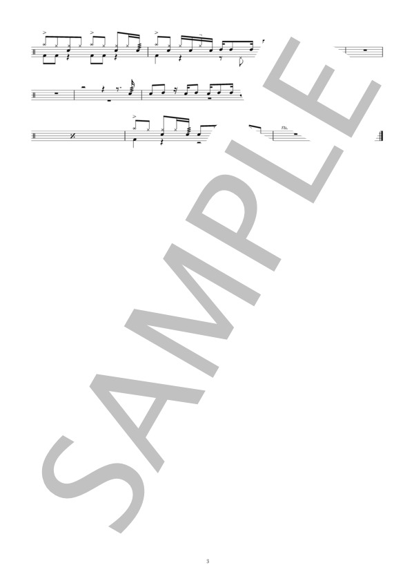 カブトムシ (AIKO) / ドラム 中級 - サンプル譜面 3/3