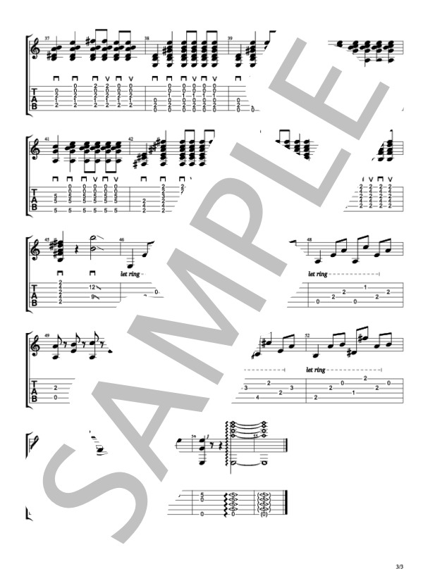 およげ！たいやきくん (子門 真人) / ギター弾き語り 初〜中級 - サンプル譜面 3/3