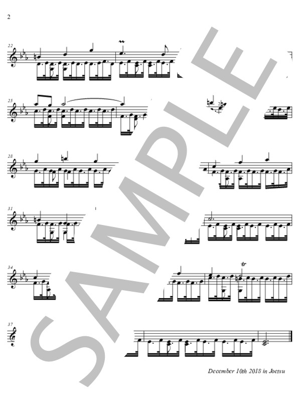 『春』より第2楽章（四季） (アントニオ・ヴィヴァルディ) / ギターソロ 初級 - サンプル譜面 2/2