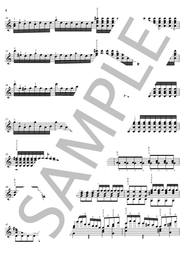 『冬』より第一楽章（四季） (アントニオ・ビバルディ) / ギターソロ 中級 - サンプル譜面 4/5