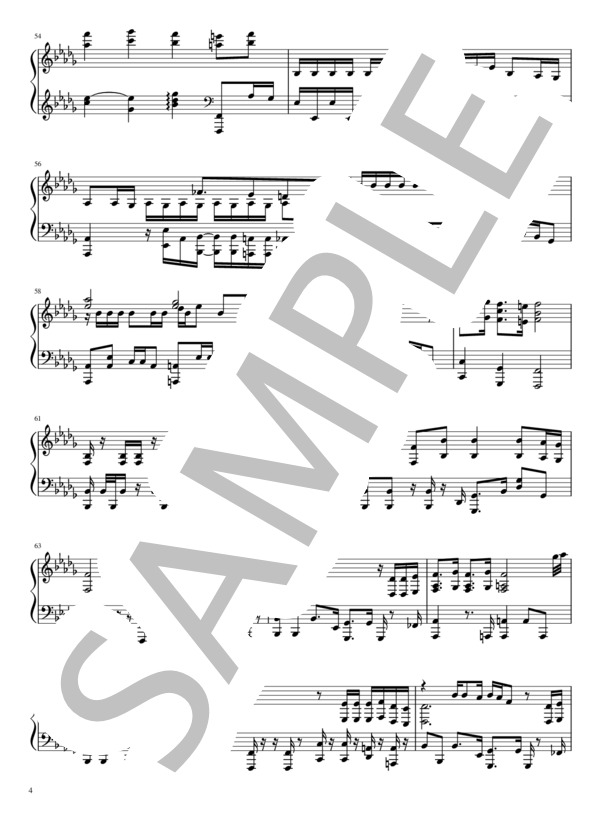 Tokyo Rendez-Vous (King Gnu) / ピアノソロ 中級 - サンプル譜面 4/5