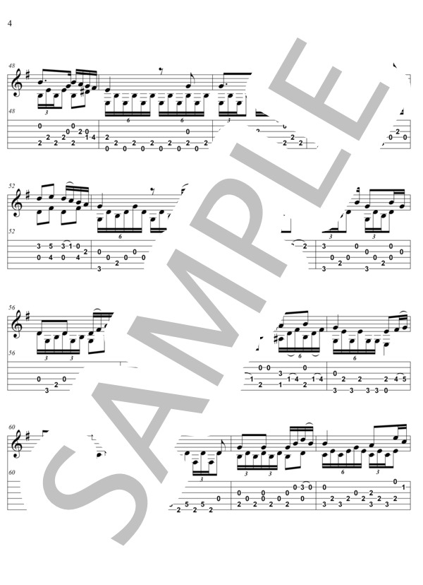 どこへ？【TAB】 (フランツ・シューベルト) / ギターソロ 初〜中級 - サンプル譜面 4/5