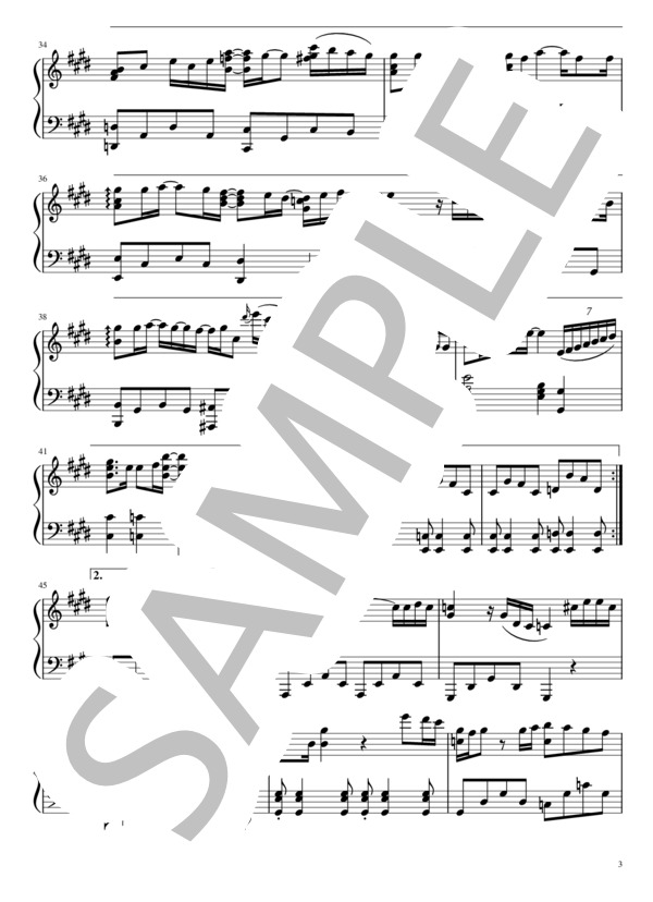 Laughter (Official髭男dism) / ピアノソロ 中〜上級 - サンプル譜面 3/5