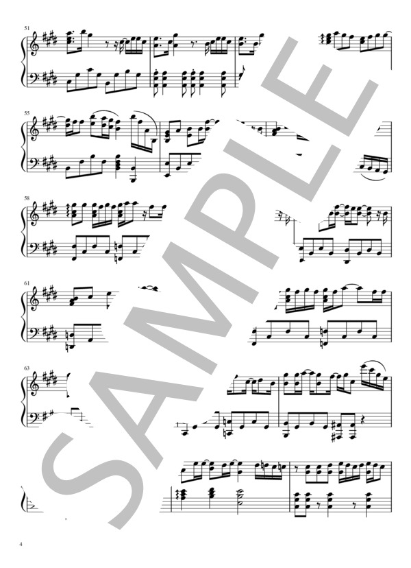 Laughter (Official髭男dism) / ピアノソロ 中〜上級 - サンプル譜面 4/5