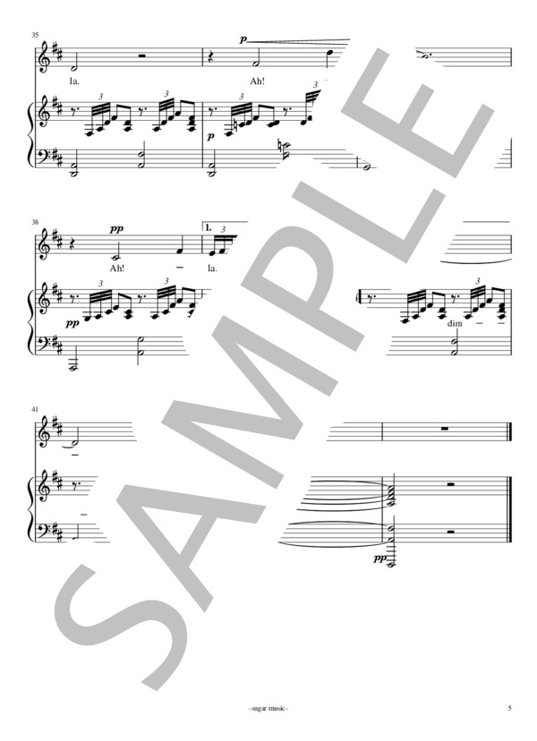 セレナータ / トスティ（二長調) ボーカル＆ピアノ伴奏譜 (フランチェスコ・パオロ・トスティ) / アンサンブルピアノ＋歌 その他 - サンプル譜面 5/5