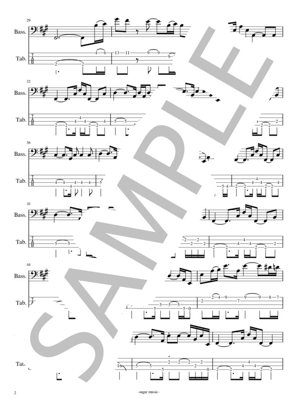 一番綺麗な私を / 中島美嘉 ベース タブ譜 (中島 美嘉) / エレキベース 初〜中級 - サンプル譜面 2/4