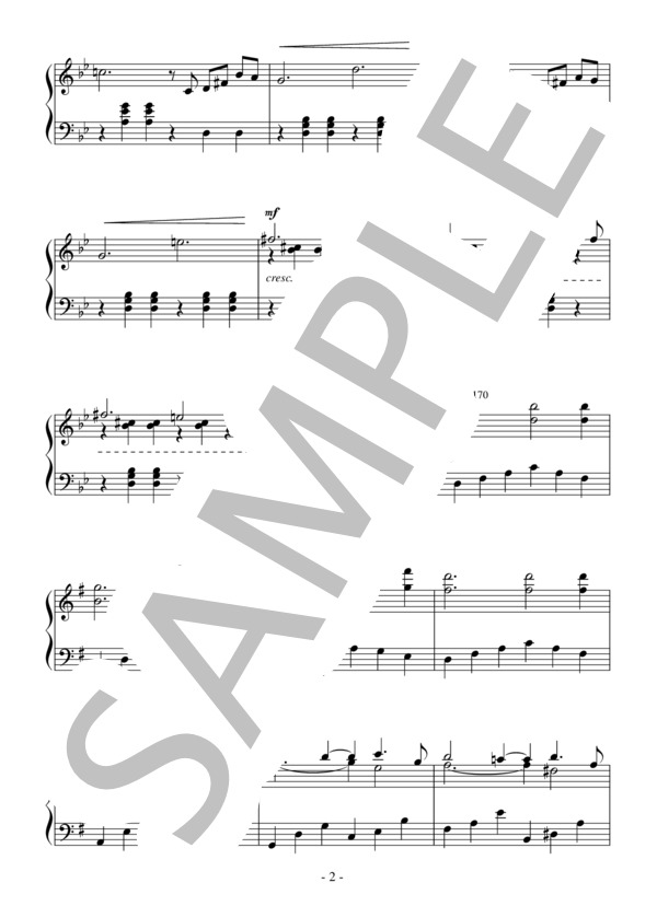 バラード第1番ト短調（初～中級）：ショパン (フレデリック・ショパン) / ピアノソロ 初〜中級 - サンプル譜面 2/5