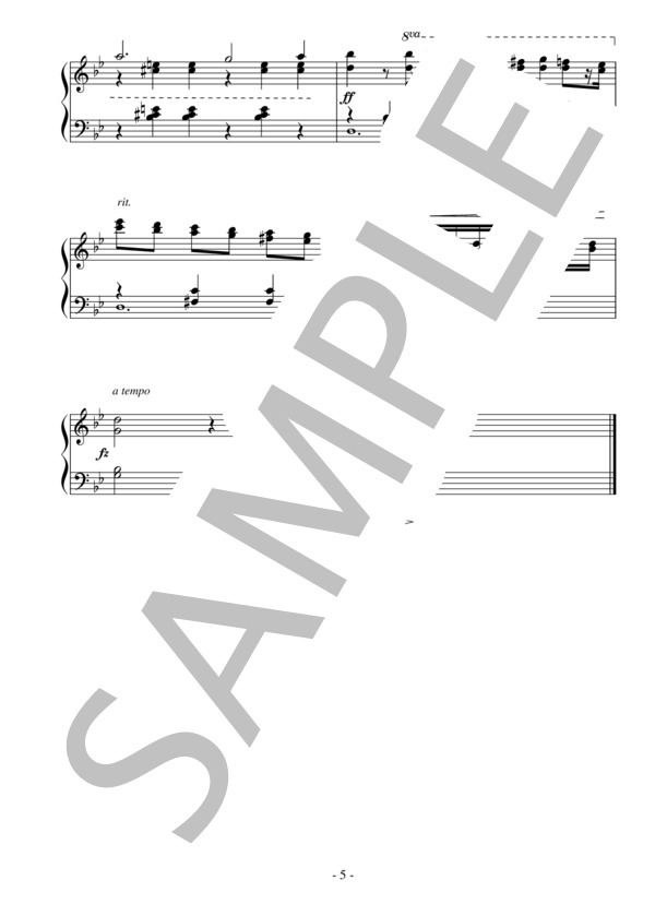 バラード第1番ト短調（初～中級）：ショパン (フレデリック・ショパン) / ピアノソロ 初〜中級 - サンプル譜面 5/5