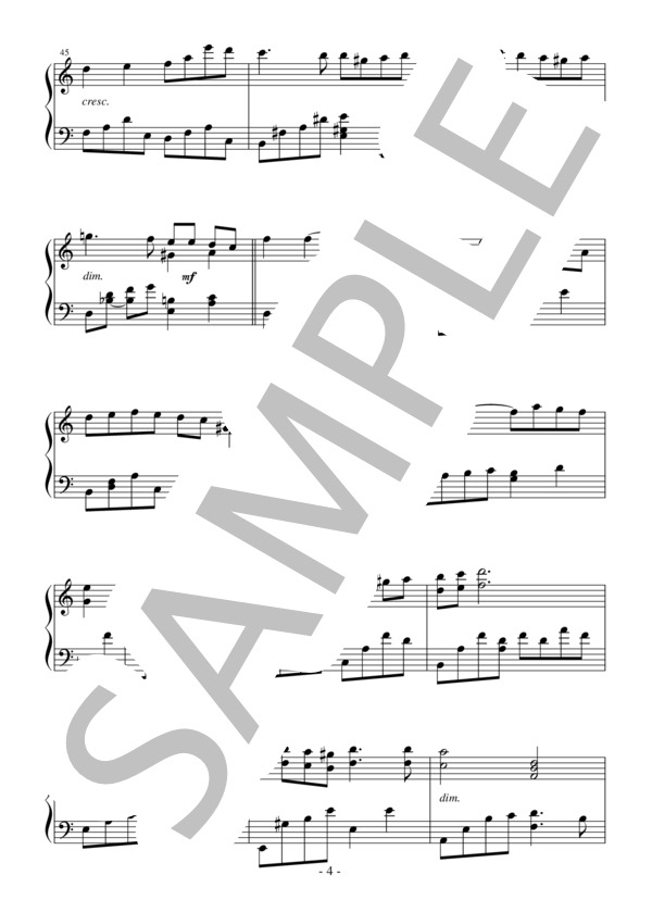 やさしき歌「い」の巻（中級 完コピ）：倉本裕基 (倉本 裕基) / ピアノソロ 中級 - サンプル譜面 4/5