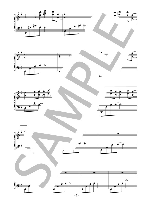 新しい風の中で（中級 完コピ）：倉本裕基 (倉本 裕基) / ピアノソロ 中級 - サンプル譜面 5/5