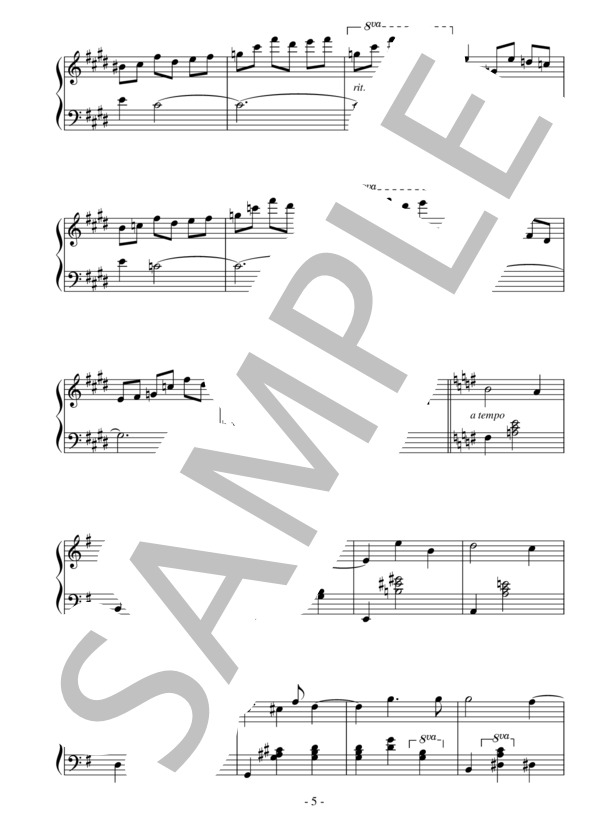 ショパンに寄せて（中級 完コピ）：倉本裕基 (倉本 裕基) / ピアノソロ 中級 - サンプル譜面 5/5