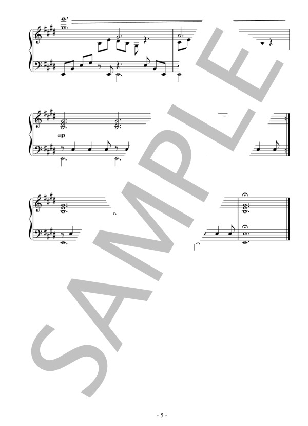 カルガリーの森（中級 完コピ）：倉本裕基 (倉本 裕基) / ピアノソロ 中級 - サンプル譜面 5/5