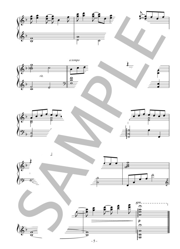 春景色（中級 完コピ）：渡辺雅二 (渡辺 雅二) / ピアノソロ 中級 - サンプル譜面 5/5