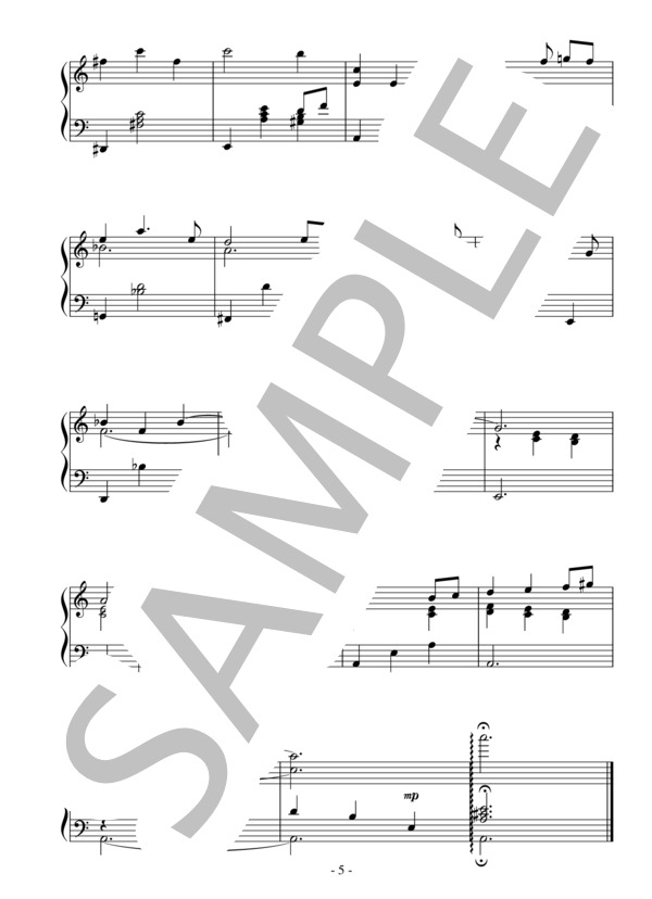 世紀末の詩（中級）：千住 明 / ピアノソロ 中級 - サンプル譜面 5/5