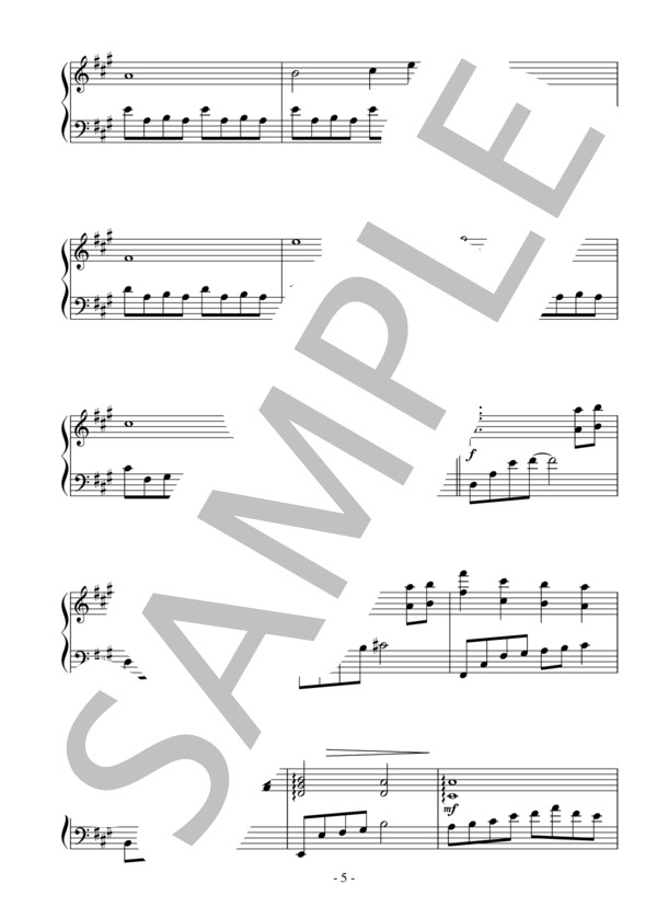 Springtime(中級 完コピ）：城之内ミサ (城之内 ミサ) / ピアノソロ 中級 - サンプル譜面 5/5