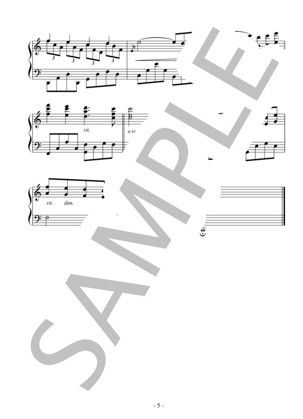 Petit Princeとの会話（初～中級 完コピ）：松本俊明 (松本 俊明) / ピアノソロ 初〜中級 - サンプル譜面 5/5