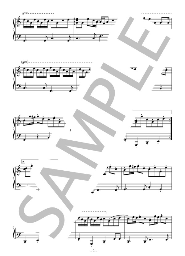 夢みるピアニスト（初級）：フランク・ミルズ / ピアノソロ 初級 - サンプル譜面 2/4