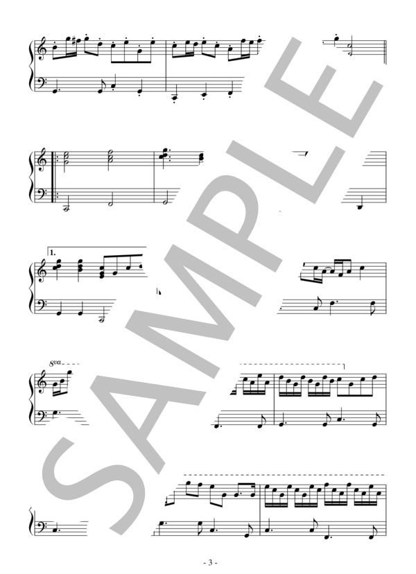 夢みるピアニスト（初級）：フランク・ミルズ / ピアノソロ 初級 - サンプル譜面 3/4