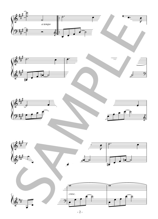 モンマルトルの秋（初～中級）：西村由紀江 (西村 由紀江) / ピアノソロ 初〜中級 - サンプル譜面 2/5