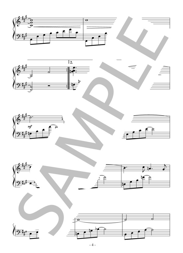 モンマルトルの秋（初～中級）：西村由紀江 (西村 由紀江) / ピアノソロ 初〜中級 - サンプル譜面 4/5