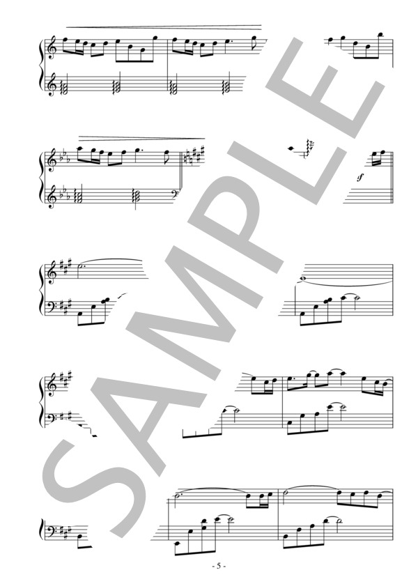 そよ風のたわむれ（中級）：西村由紀江 (西村 由紀江) / ピアノソロ 中級 - サンプル譜面 5/5